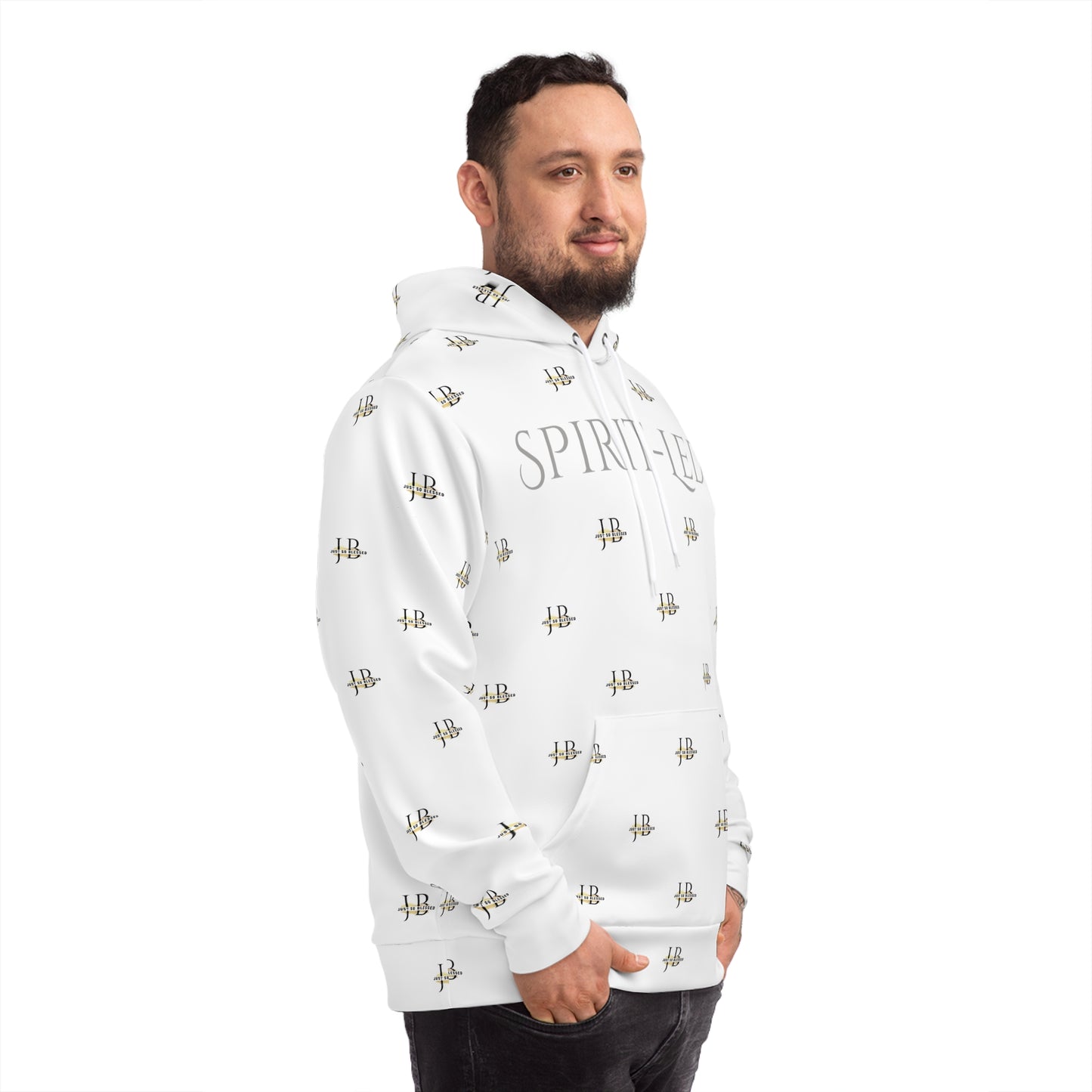 Spirit-Led (White) - Fashion Hoodie