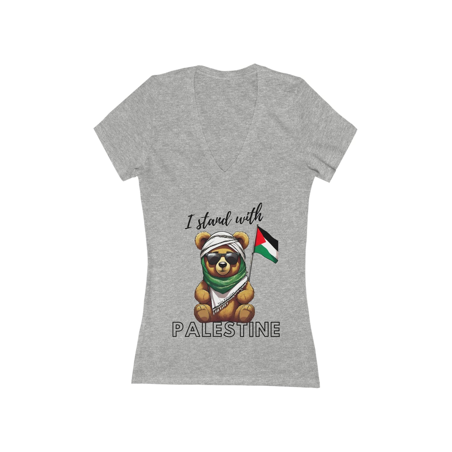 Teddy Palestine - Women's Deep V-Neck Tee