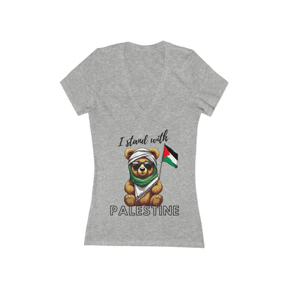 Teddy Palestine - Women's Deep V-Neck Tee