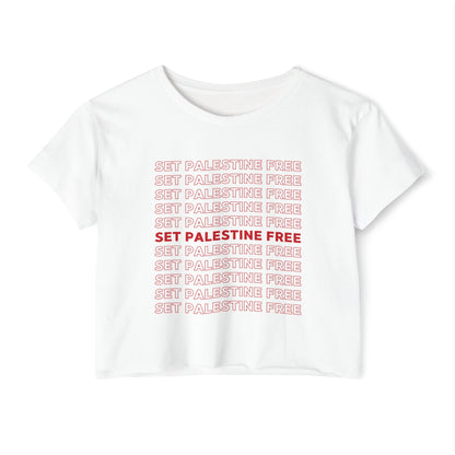 Set Palestine Free - Women's Festival Crop Top