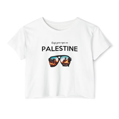 Eyes On Palestine - Women's Festival Crop Top
