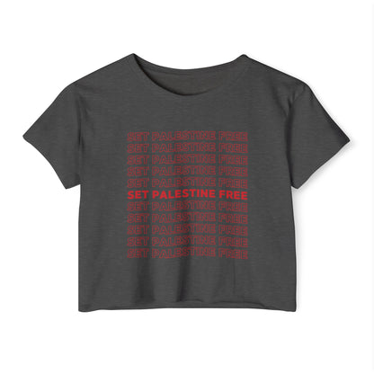 Set Palestine Free - Women's Festival Crop Top