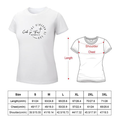 Minimalist, Seek Ye First - Women's 100% Cotton Tee