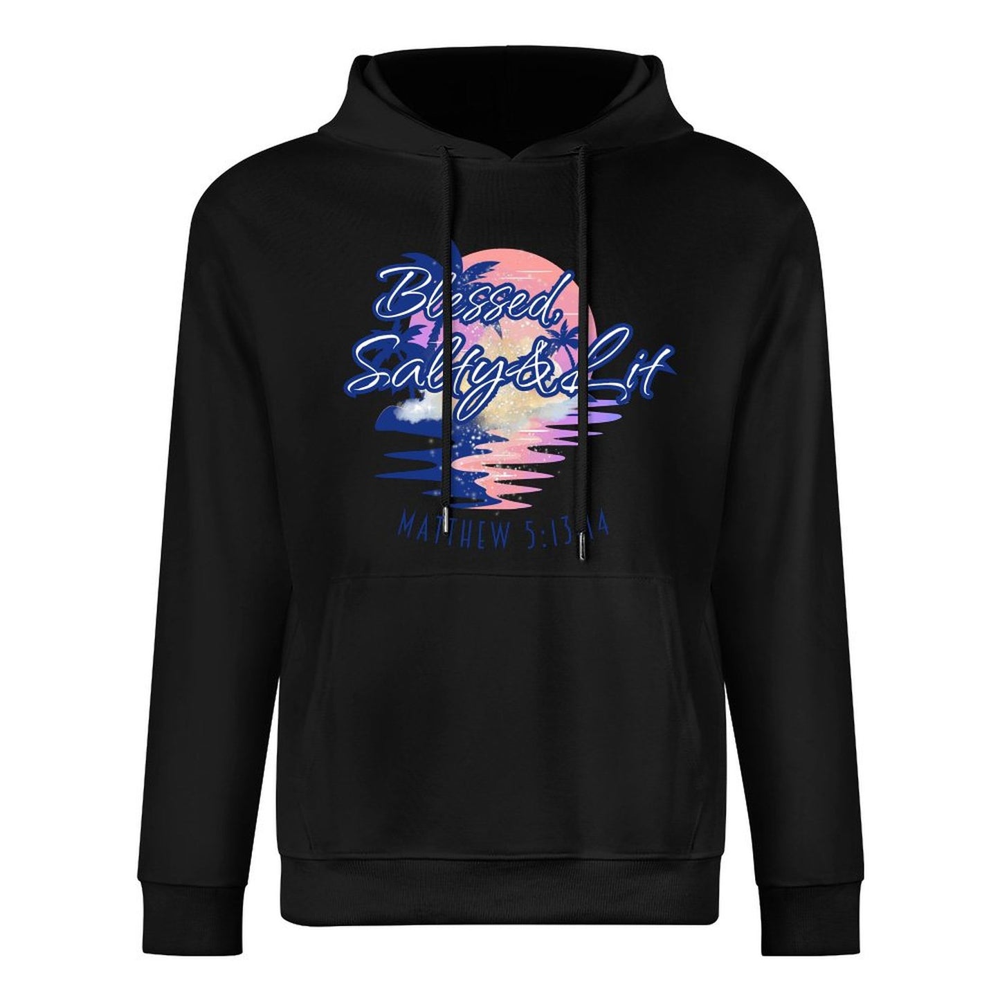 Blessed, Salty & Lit - Cotton Hoodie with Pocket