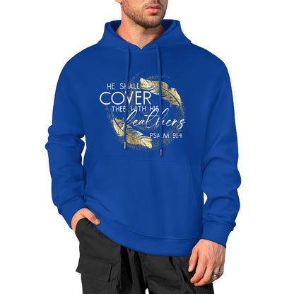 Covered in Feathers - Cotton Hoodie with Pocket