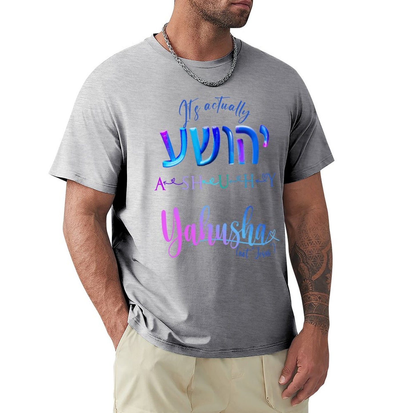 Actually Yahusha - Men's Cotton Tee Shirt
