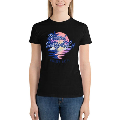 Blessed, Salty & Lit - Women's 100% Cotton Tee
