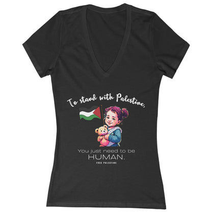 Human - Women's Deep V-Neck Tee