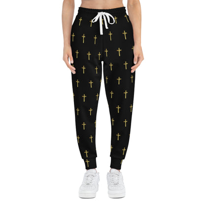 Crosses (Black) - Athletic Joggers