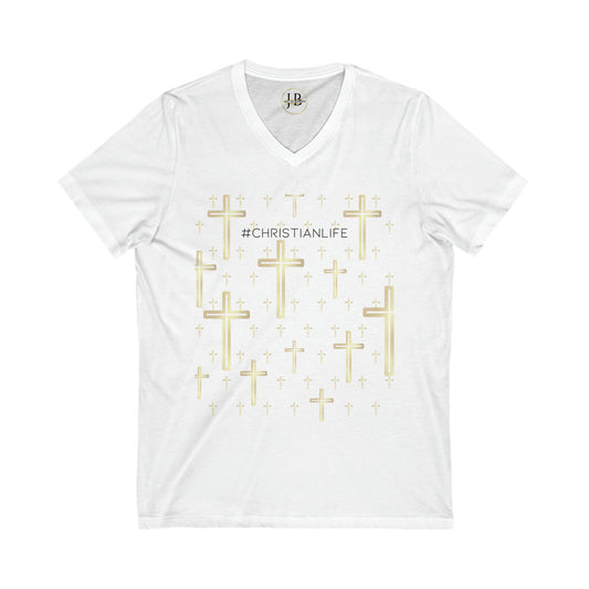 #Christianlife - Jersey V-Neck Tee (Unisex)