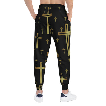 Crossed (Black) - Athletic Joggers