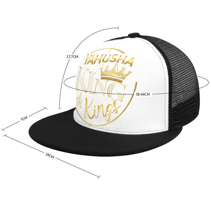 Yahusha, King of Kings - Flat Brim Trucker Hat