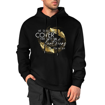Covered in Feathers - Cotton Hoodie with Pocket