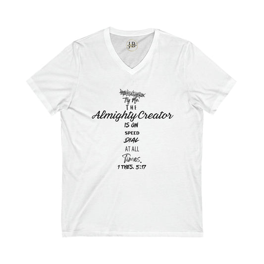 Speed Dial - Jersey V-Neck Tee (Unisex)