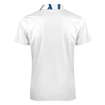 YESHUA, Living Waters - Men's Short Sleeve POLO Shirt with Zipper