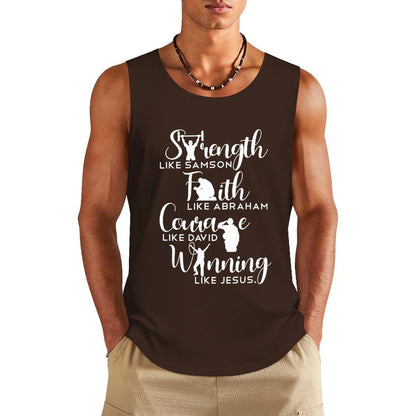 #Winning Like Jesus - Men's Cotton Tank Top