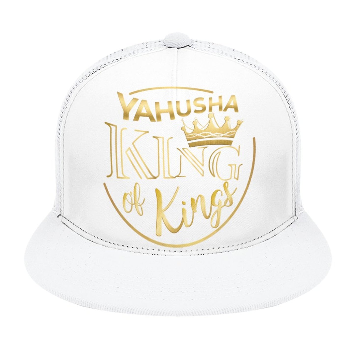 Yahusha, King of Kings - Flat Brim Trucker Hat