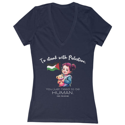 Human - Women's Deep V-Neck Tee