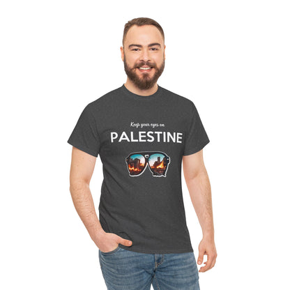 Eyes on Palestine - Unisex Cotton Tee
