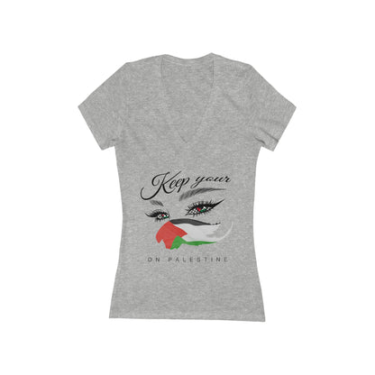 Eyes - Women's Deep V-Neck Tee