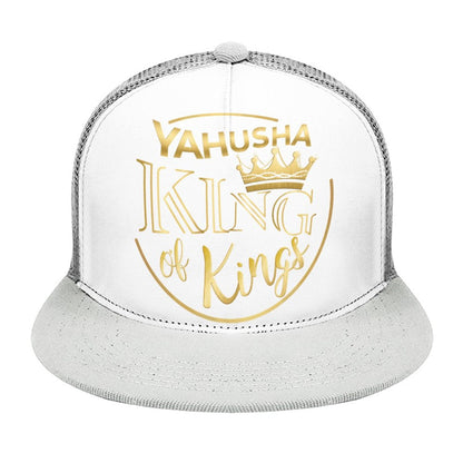 Yahusha, King of Kings - Flat Brim Trucker Hat