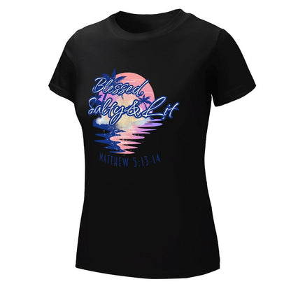 Blessed, Salty & Lit - Women's 100% Cotton Tee