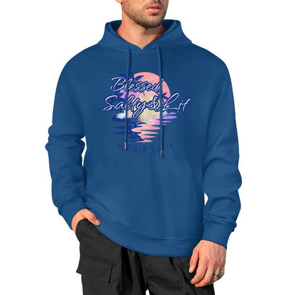 Blessed, Salty & Lit - Cotton Hoodie with Pocket