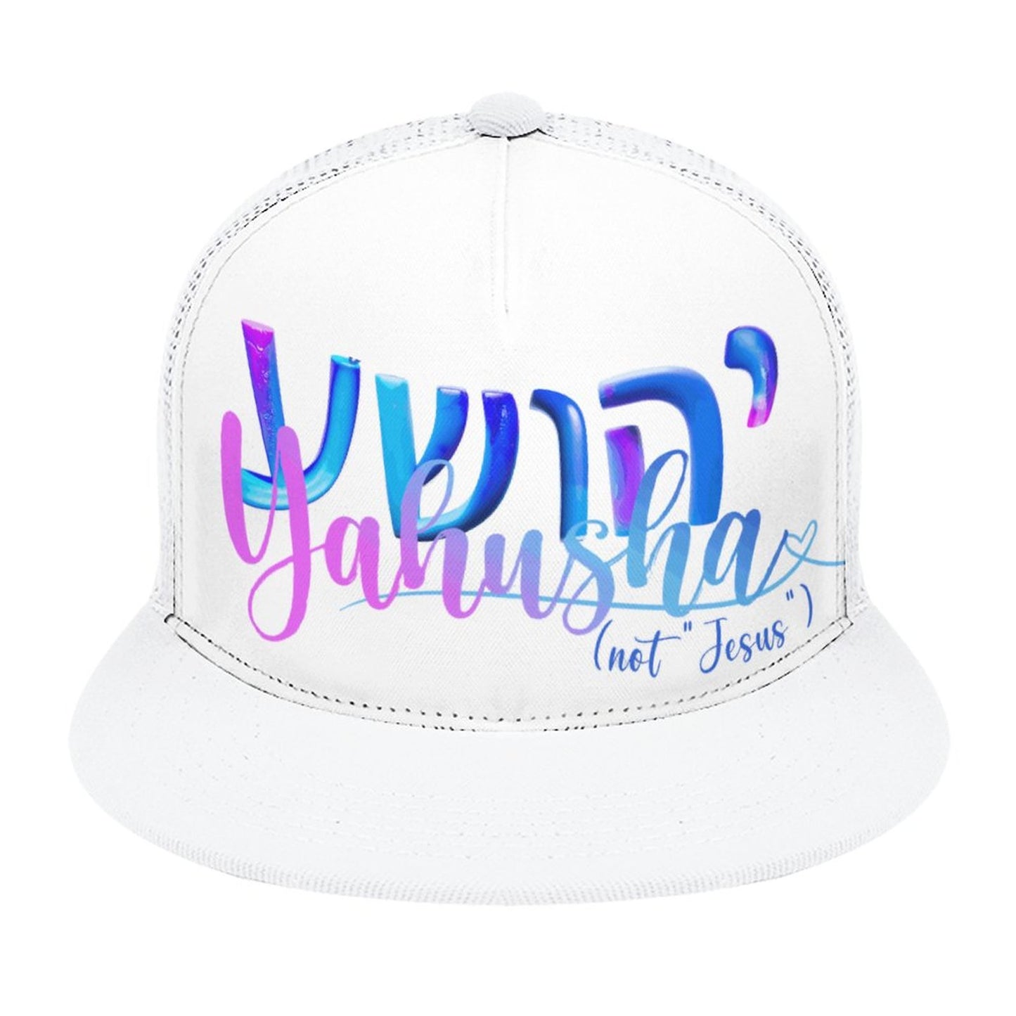 Yahusha "Not Jesus" - Flat Brim Trucker Hat
