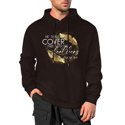 Covered in Feathers - Cotton Hoodie with Pocket