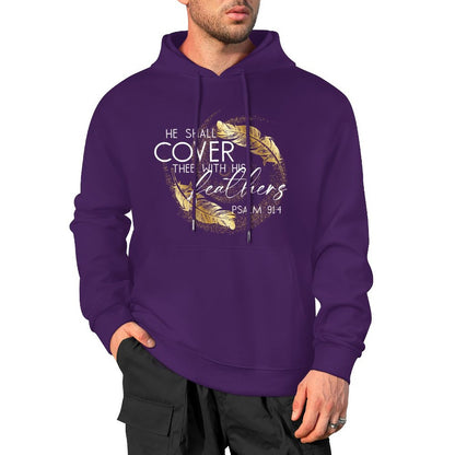 Covered in Feathers - Cotton Hoodie with Pocket