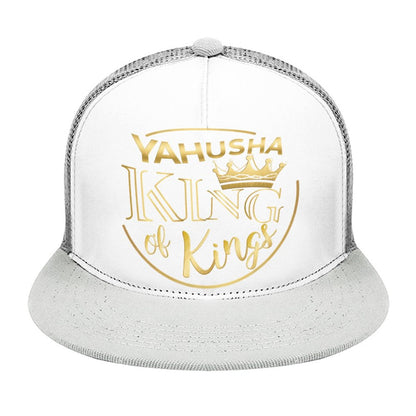 Yahusha, King of Kings - Flat Brim Trucker Hat