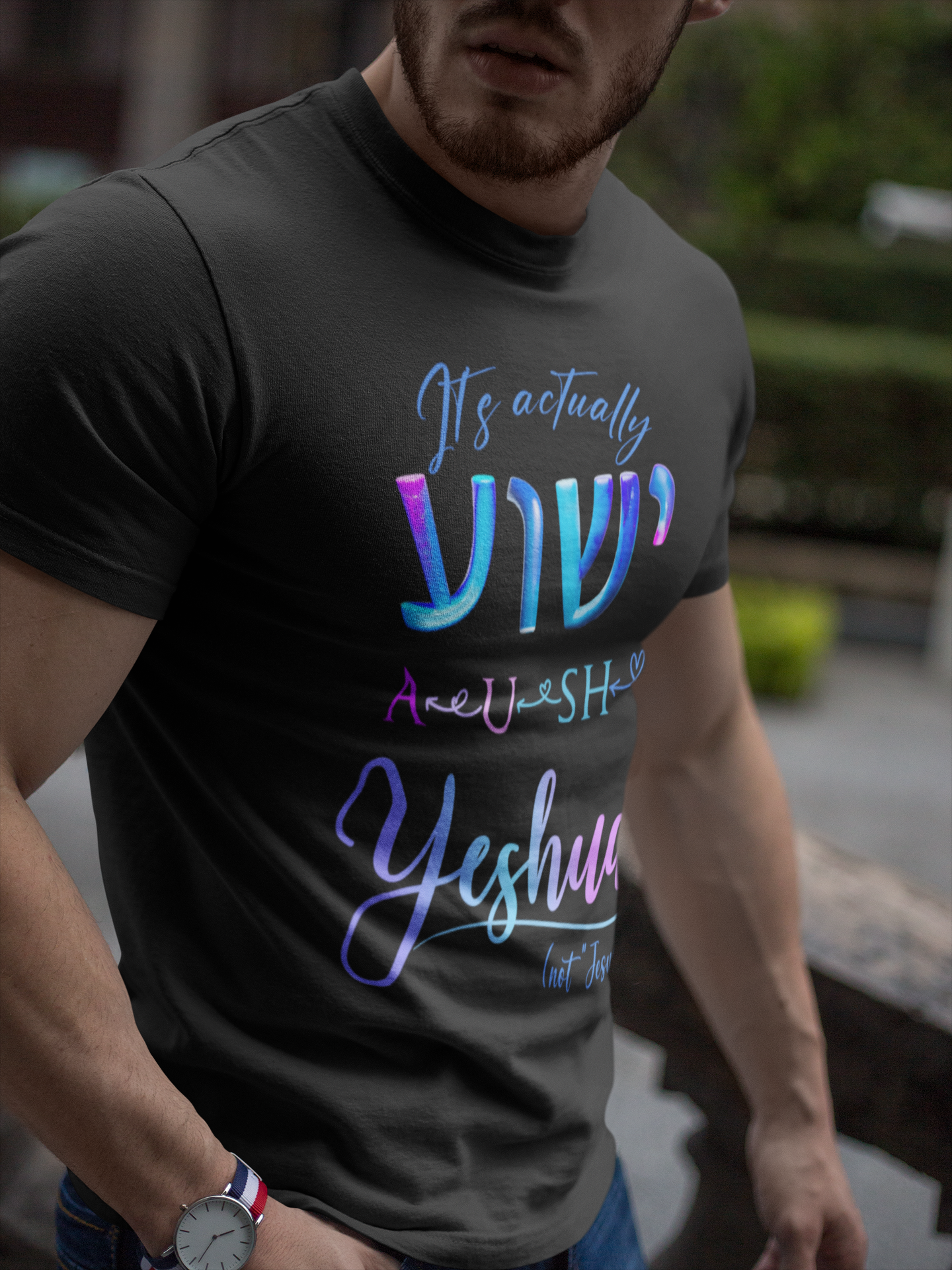Actually YESHUA - Men's Cotton Tee Shirt