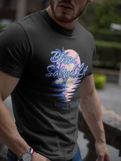 Blessed, Salty & Lit - Men's Cotton Tee Shirt