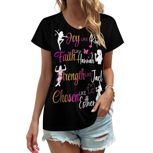Chosen like Esther - Women's V-Neck T-Shirt