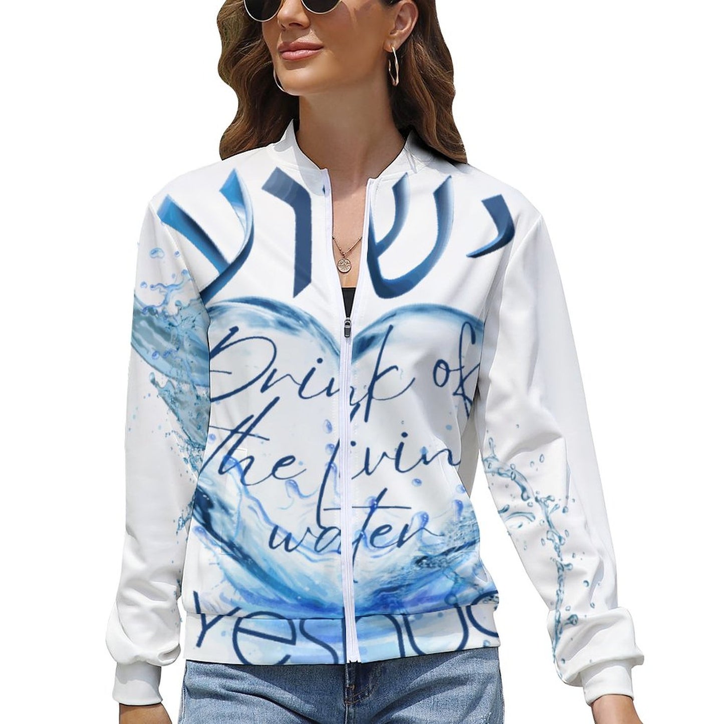 YESHUA, Living Waters - Women's Zipper Jacket LLJK
