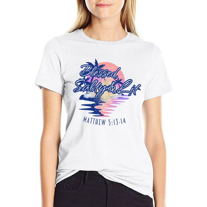 Blessed, Salty & Lit - Women's 100% Cotton Tee
