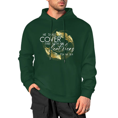 Covered in Feathers - Cotton Hoodie with Pocket