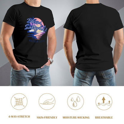 Blessed, Salty & Lit - Men's Cotton Tee Shirt
