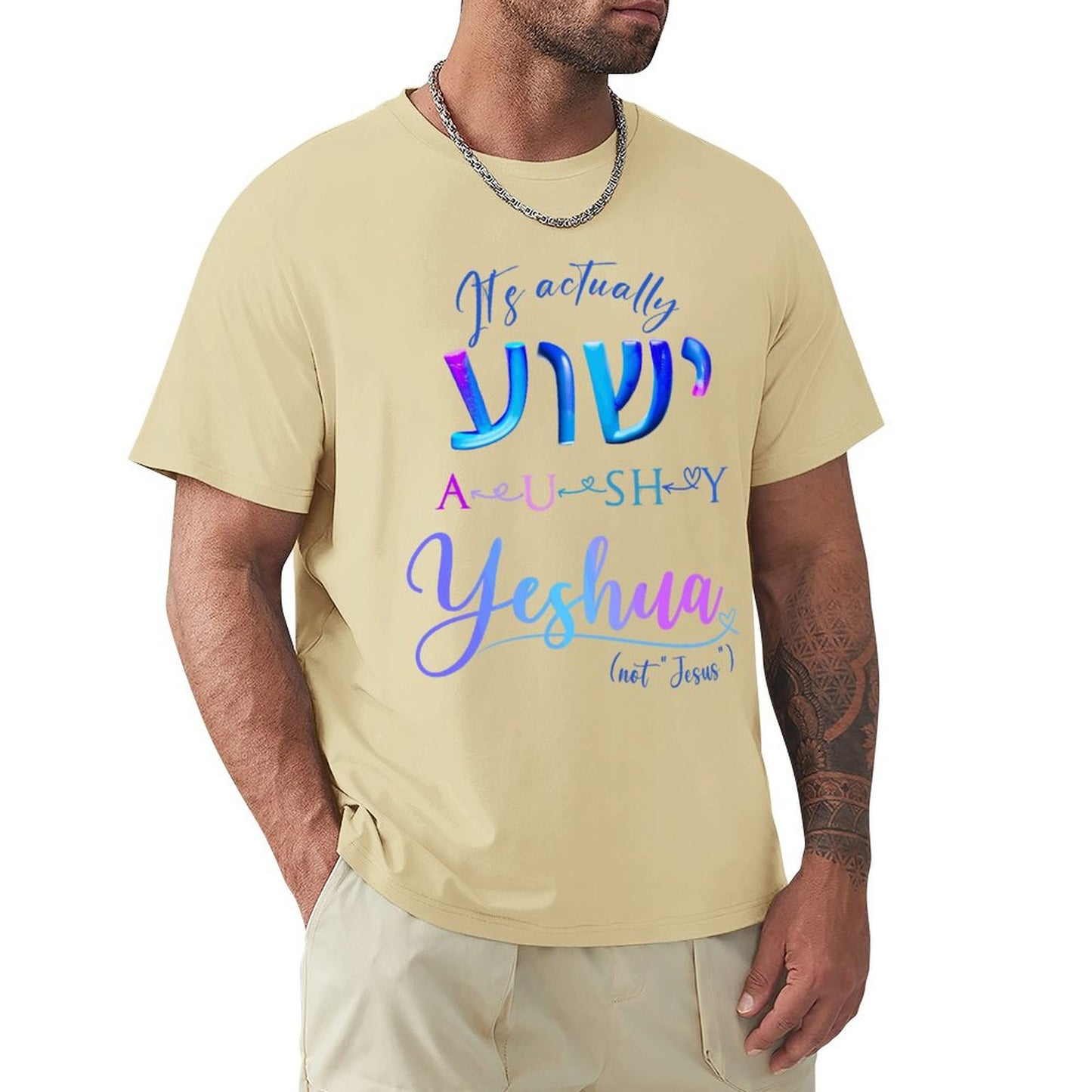 Actually YESHUA - Men's Cotton Tee Shirt
