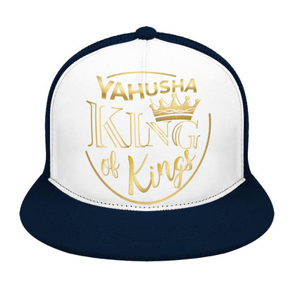 Yahusha, King of Kings - Flat Brim Trucker Hat