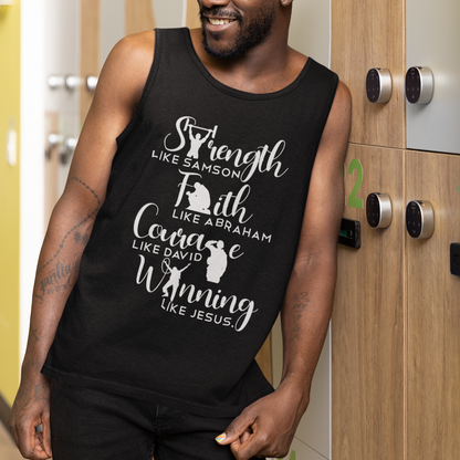 #Winning Like Jesus - Men's Cotton Tank Top